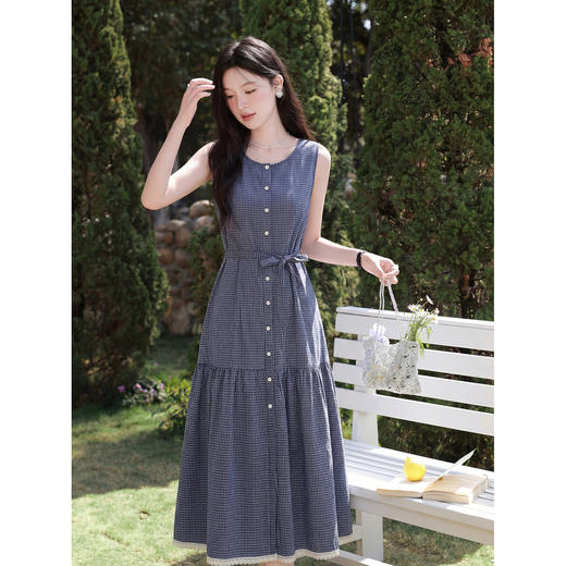 鹿向南【0420/20:00新品前1小时7折限量100件】藏蓝色连衣裙 商品图1