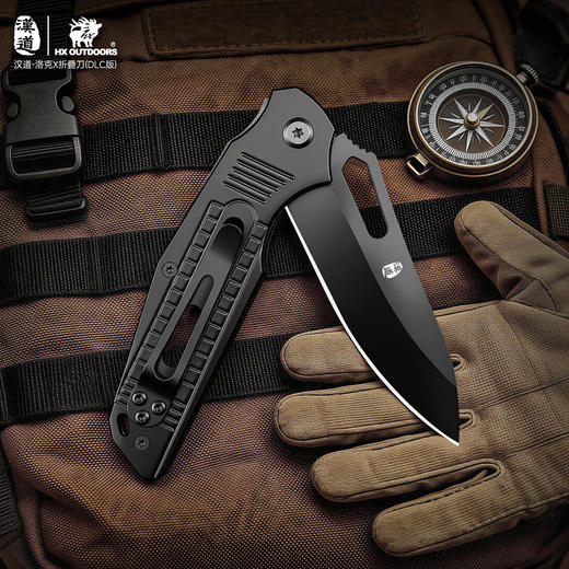 汉道14C28N洛克DLC涂层折叠刀求生刀户外折刀高硬度小刀家用水果刀便携菜刀（不带锁） 商品图7