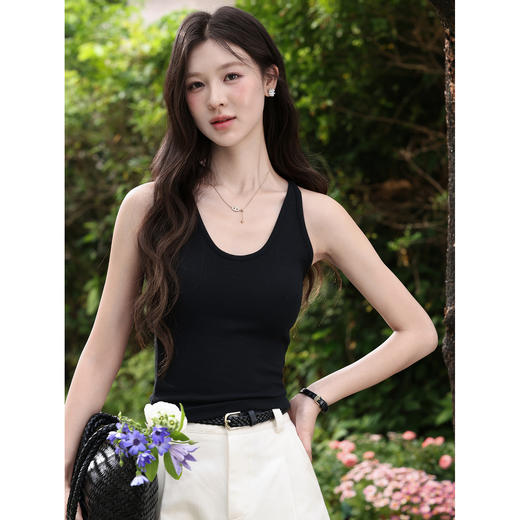 鹿向南【0420/20:00新品前1小时7折限量100件】黑色背心 商品图1