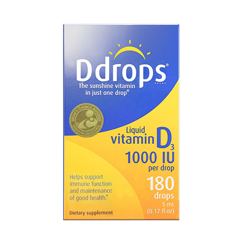  【2000IU/1000IU】加拿大Ddrops成人维生素D3滴剂促进钙吸收