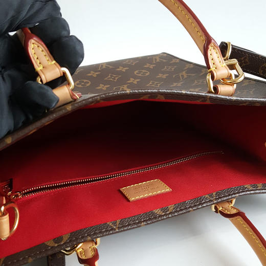 【95新】LV路易威登M45848中号老花Sac plat琴谱包手提单肩包女士140426AK10 商品图8