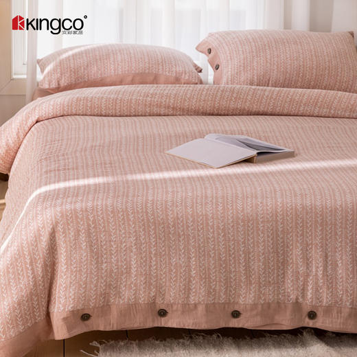 KINGCO京彩2026春夏新款纱布件套---贝拉粉 商品图1