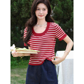 鹿向南【0420/20:00新品前1小时7折限量100件】红色T恤