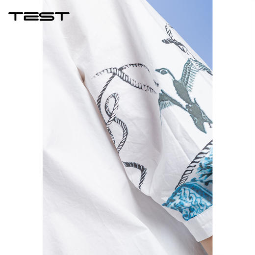 夏上新新中式刺绣灯笼袖气质白小衫1262099 商品图3