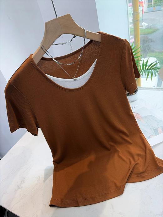 无补！品牌原单！显瘦假两件短袖 26G0402 商品图5