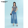 夏上新韩系慵懒高腰阔腿复古做旧宽松直筒九分牛仔裤3262016 商品缩略图3