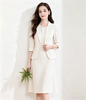 「下单赠送两款胸针」(限时福利)洛诗琳新款通勤七分袖西装外套+无袖直筒连衣裙两件套 99056 (下单7天左右发) 商品缩略图6