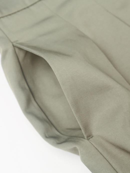 挺括垂感面料｜卡其绿高腰半身裙，打褶设计百搭显瘦休闲中长裙 商品图5