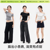 （☀️夏日狂欢）「棉的美学」黑色斜肩短袖t恤女夏季露肩辣妹修身性感短款夏上衣 商品缩略图2