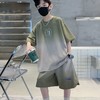 【潮酷风❗️男童休闲运动套装】渐变色设计自带街头感，胸前字母印花简约大气，宽松版型舒适不束缚，轻松打造帅气男孩造型，轻松打造帅气男孩造型，儿童百搭两件套QQ 商品缩略图2