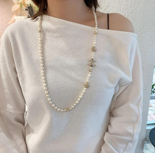 Chanel 珍珠 六芒星 水钻项链 商品图2