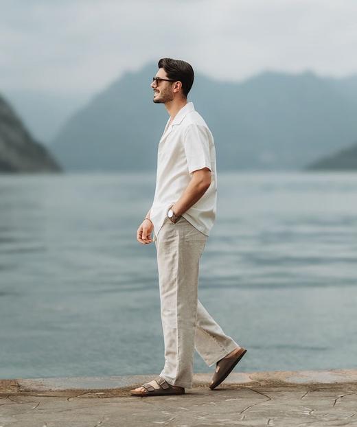 【松弛与奢级并存 天丝+亚麻】老钱风天丝亚麻九分裤&短裤 商品图1