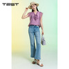 夏上新韩系慵懒高腰阔腿复古做旧宽松直筒九分牛仔裤3262016 商品缩略图4