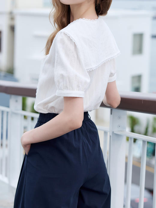 【百图lulu定制】【可露里衬衫】100%棉  两种风格  可甜可咸 披肩可拆卸  短袖衬衫 商品图6