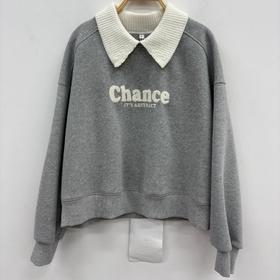 NC毛织翻领毛绒印花卫衣50914（灰） 冬季 954010630321