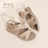 母亲节礼物信诺妈妈凉鞋真皮舒适厚底休闲一字带女鞋2026夏季新款6L618-61 商品缩略图2