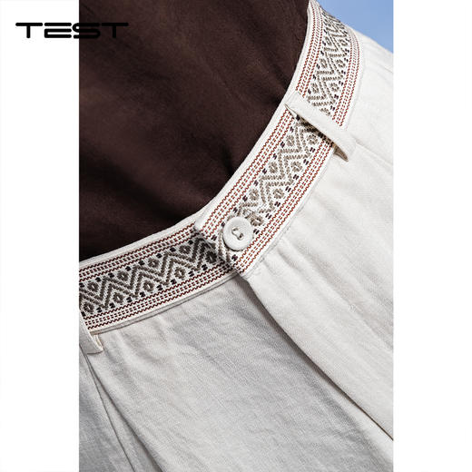 夏上新透气宽松慵懒文艺风高腰垂感阔腿裤3262033 商品图4