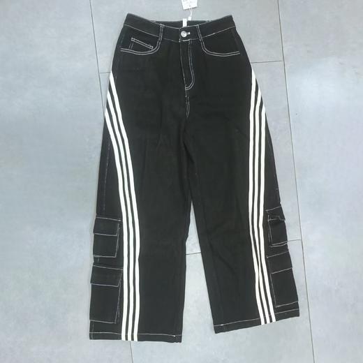 BS个性设计织带阔腿牛仔裤 冬季 999014620619 商品图1