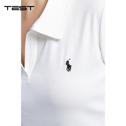 夏上新韩系简约高级感刺绣 Polo 领短袖T恤1262104 商品图2