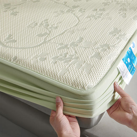 【2026 西域楼兰·PE最凉冰感凉席】 精密编织+加厚包边机洗折叠不变形  立体透气网设计 吸湿排汗告别闷热 母婴级A类认证！0 甲醛 0 异味，裸睡都放心 商品图4