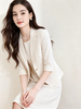 「下单赠送两款胸针」(限时福利)洛诗琳新款通勤七分袖西装外套+无袖直筒连衣裙两件套 99056 (下单7天左右发) 商品缩略图3