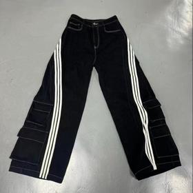 BS个性设计织带阔腿牛仔裤 冬季 999014620619