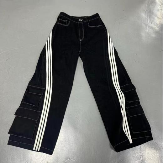 BS个性设计织带阔腿牛仔裤 冬季 999014620619 商品图0