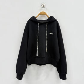 NC连帽净色加绒短版卫衣50914（黑） 冬季 954010450321