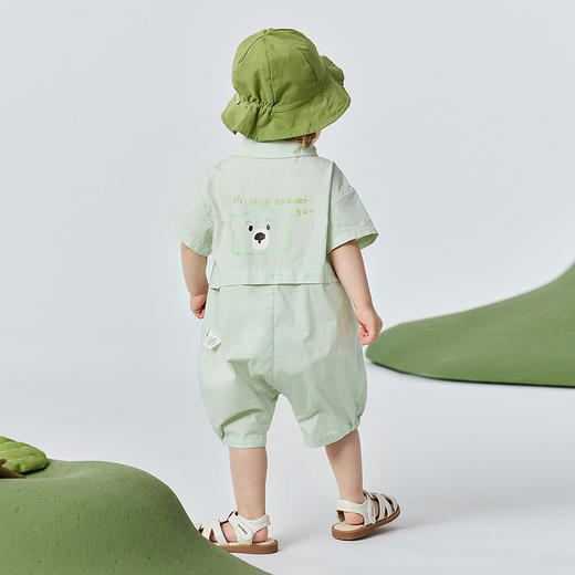 [纯棉]迷你巴拉巴拉婴儿连体衣萌趣工装宝宝衣服透气柔软26新品 商品图3