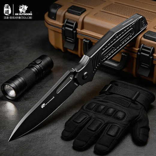 汉道14C28N洛克DLC涂层折叠刀求生刀户外折刀高硬度小刀家用水果刀便携菜刀（不带锁） 商品图9