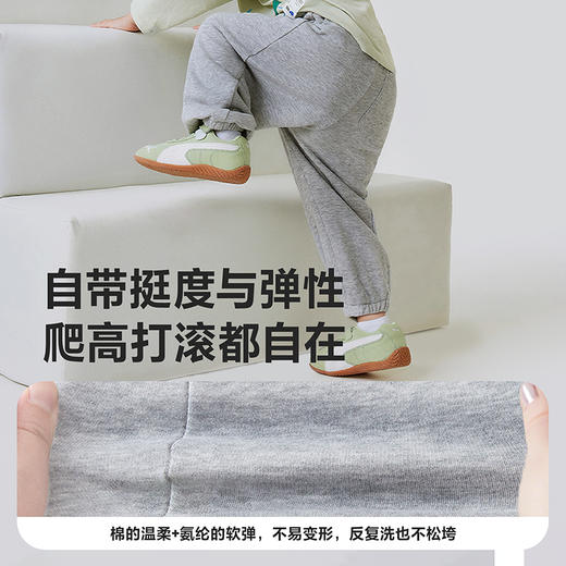 迷你巴拉男女童宝宝长裤春季新品细腻柔软亲肤舒适有型萌趣灯笼裤 商品图3