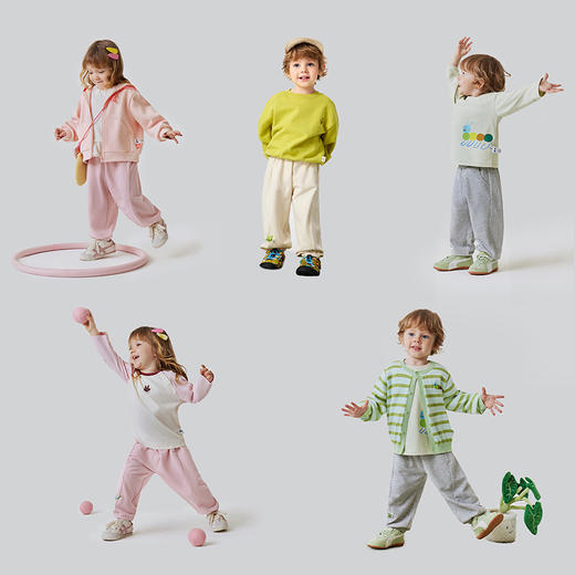 迷你巴拉男女童宝宝长裤春季新品细腻柔软亲肤舒适有型萌趣灯笼裤 商品图4