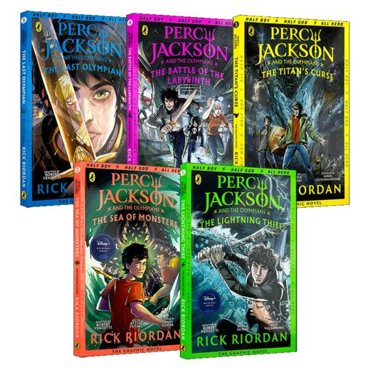 英文原版 Percy Jackson The Graphic Novel 波西·杰克逊漫画版1-5册 全彩漫画小说 魔兽之海/最终之神 英文版 进口英语原版书籍 商品图2