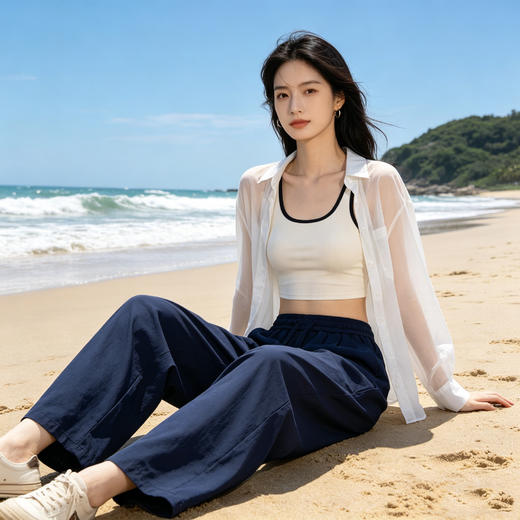 🔥夏日续命神裤！【骆~平替情侣百搭山系冰爽防晒裤E50-922】今年夏天真的热到离谱，又怕晒黑又想穿得凉快，这条冰爽防晒裤直接原地封神！✨ 商品图1