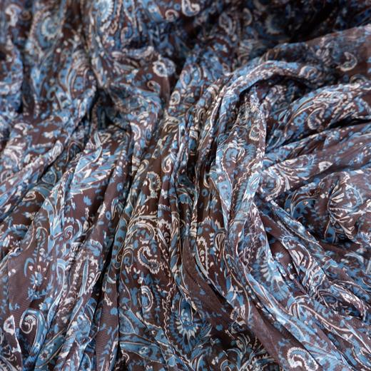 直发 巴塞光影"流浪"伞裙~度假风复古印花压褶大摆半身裙【VQJ26033419】 商品图8