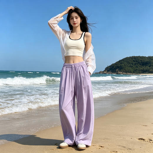 🔥夏日续命神裤！【骆~平替情侣百搭山系冰爽防晒裤E50-922】今年夏天真的热到离谱，又怕晒黑又想穿得凉快，这条冰爽防晒裤直接原地封神！✨ 商品图3