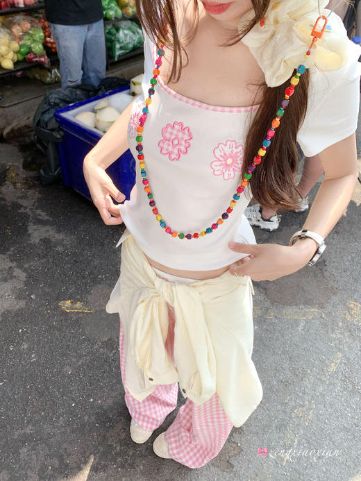 <曾小咸推荐>4.19现货秒杀 ！微信超特价！韩系刺绣花朵修身短袖t恤 日常119.99 立减70 秒杀49.99！！ 商品图8