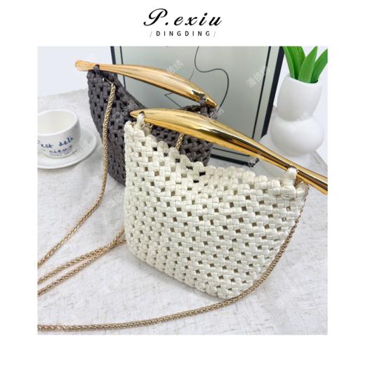 PanYiXiu/潘依绣小众设计手工编织手提斜挎单肩沙丁鱼包 BL5399 商品图0