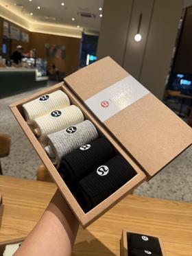 礼盒装，lulu袜一盒5双装lululemo*n 露露家男女款袜子