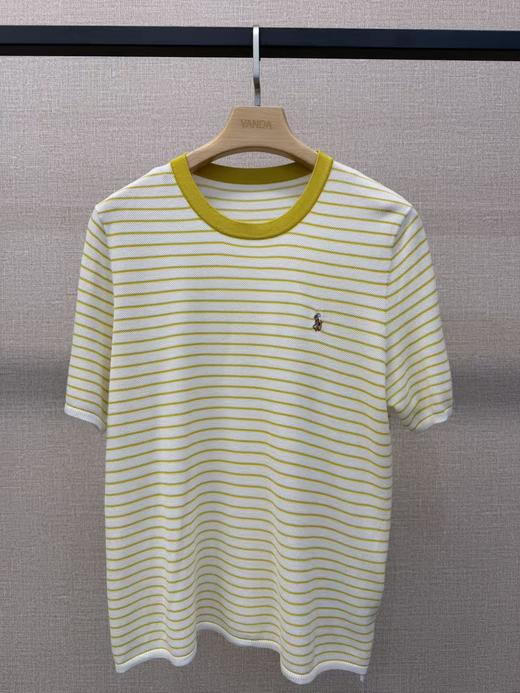 绢丝撞色条纹上衣 商品图1