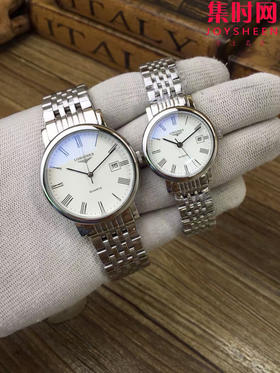 浪琴博雅系列 情侣腕表 表盘尺寸：男款39 女款29mm