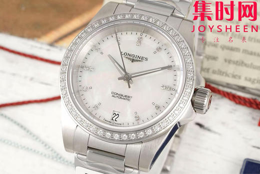 浪琴新款 AF康卡斯悦动系列34mm 贝母钻面 钻圈款 女士腕表 商品图2