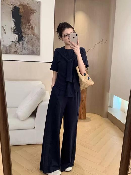 【懒人OOTD救星】彩棉拉架三件套！披肩+上衣+休闲裤 商品图7