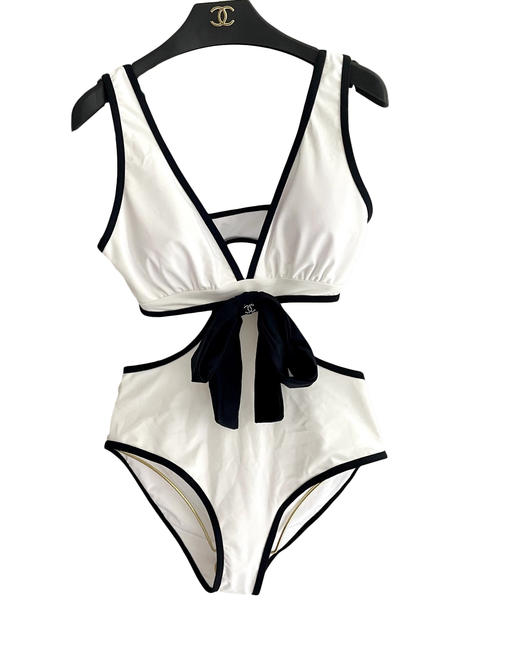 女款蝴蝶结连体泳衣ba025 商品图0