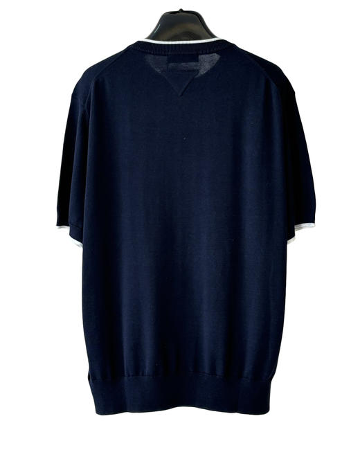 中性款刺绣丝质针织短袖T恤la020 商品图1