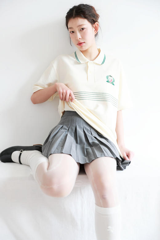 干部老钱风polo，撞色条纹+徽标。刺绣工艺翻领短袖polo衫E041866 商品图12