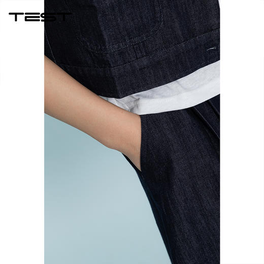 夏上新牛仔马甲半身裙高级感减龄显瘦复古休闲三件套4262002 商品图3