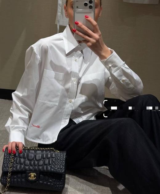 女款刺绣短款长袖衬衫la025 商品图3