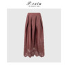 PanYiXiu/潘依绣 100%桑蚕丝红皮香云纱气质镂空显瘦百搭半身裙 JN85241 商品缩略图0