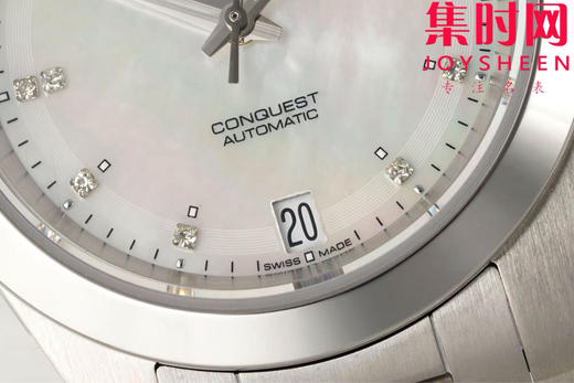 浪琴新款 AF康卡斯悦动系列34mm 贝母钻面 女士腕表 商品图4